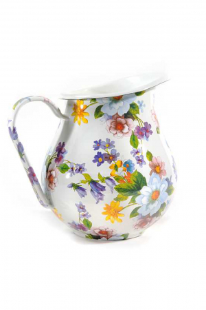 White Flower Market Pitcher