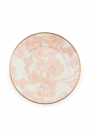 Rosy English Garden Enamel Dinner Plate