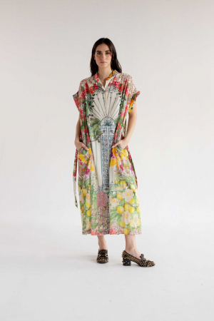 Vestido Oversize Floral Greek