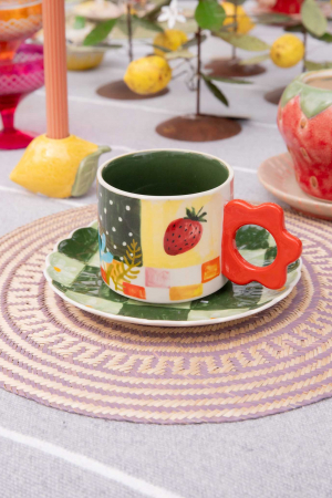 Mug Flower Strawberry