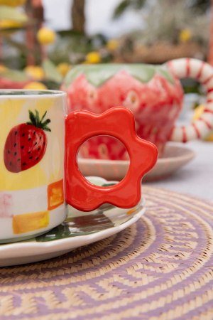 Mug Flower Strawberry