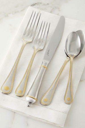 Set x5 Cubiertos Silver & Gold