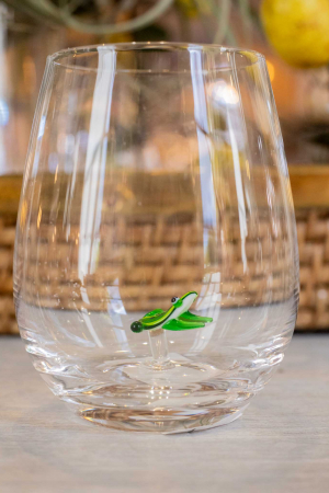 Vaso Cristal Rana Verde