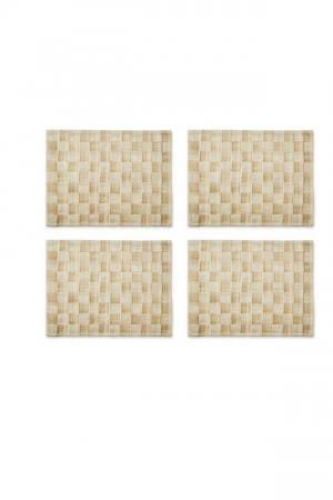 Flax Sinamay Placemats, Set of 4