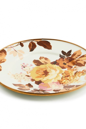 Wild Rose White Salad Plate