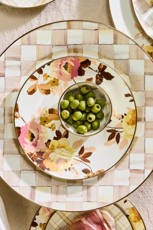 Wild Rose White Dinner Plate